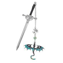 1 件奇幻剑龙书签 - 耐用合金，金银吊坠，是送给书籍爱好者、读者和奇幻爱好者的理想礼物，书虫配件 | 异想天开的配件 | 耐用书签，书籍书签，学校用品，返校 - 彩色 - 查看 14