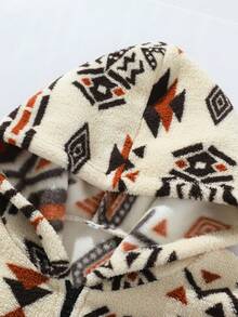 Men's Fleece Half-Zip Hoodie, Loose Fit, Pullover Sweatshirt, Thickened For Autumn/Winter