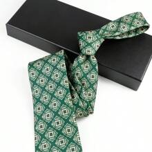 1 pieza Corbata clásica de moda a cuadros para hombre, adecuada para bodas, fiestas y regalos