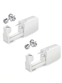 2件-10件穿孔套装-一次性无菌耳洞枪家用穿耳工具+5个银色球2mm-7mm球形平背耳钉 - 彩色 - 查看 13