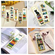 6pcs Cat Bookmark Cross Stitch Kit | 11CT Printed Book & Coffee Cup Pattern | Includes 3-Ply Threads + Tools | DIY Handcraft Gift | Ideal For Literary Youth