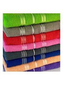 Kit com 6 Toalhas de Banho Bella Macia Felpuda Alta absorção 100% Algodão 0,65cm x 1,20cm - CORES MASCULINAS - Visão 1