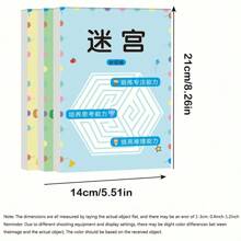 192 Pattern 64 Page Focused Maze Training Book, Student Thinking Development Attention Game Puzzle Puzzle Development, Montessori Maze Game Book, As A Holiday, Halloween, Christmas Gift Christmas, Christmas Gifts, New Year Gifts ﻿ - Multicolor - View 12