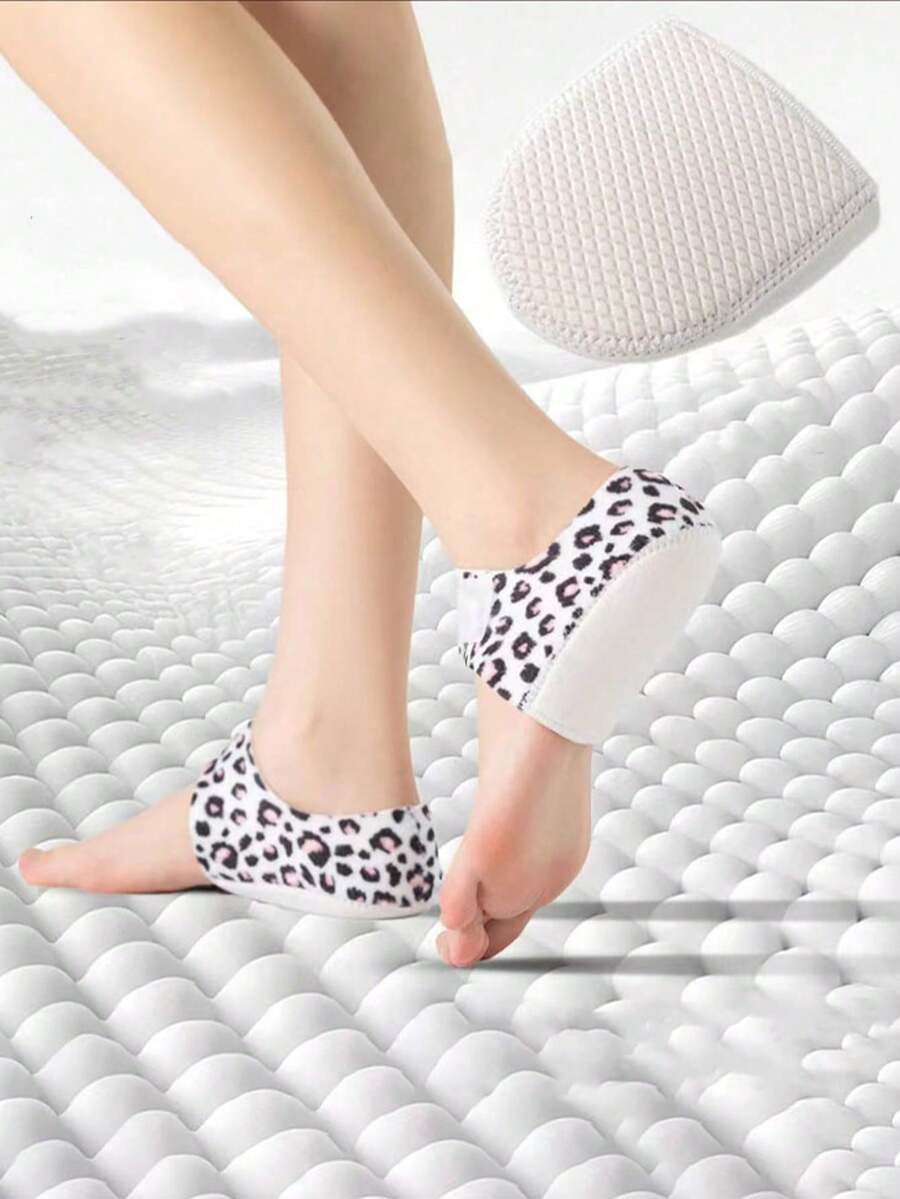 1 Pair Heel Cushion Shock Absorbing Hook And Loop Heel Guard Socks Inserts - Multicolor - View 1