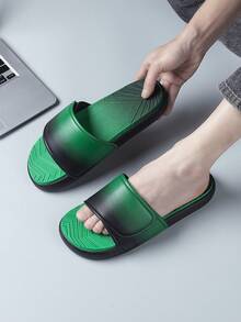 Men's Slippers, Thick Sole Non-Slip Outdoor Sandals, Soft Bottom Casual Comfort Slide House Slippers, Plus Size
