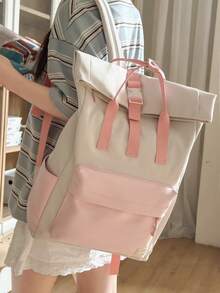 适合通勤旅行的纯色女士功能背包，简约女士休闲功能背包，纯色女士功能背包，女士简约运动黑色背包