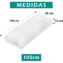 VOGRAC Viscoelastic Pillow With A 100% Viscoelastic Core, Aloe Vera Fabric, Anti-Mite, Anti-Bacterial, Thermoregulating, And Ergonomic. Relieves Cervical Pressure. - White - View 7