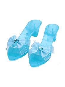 1 pièce Sandales de princesse pour filles, chaussures de princesse en cristal, chaussures de fête habillées, chaussures à nœud, accessoires de rôle de représentation, jouet chaussures en cristal, cadeaux de Noël/Fête des enfants/Anniversaire