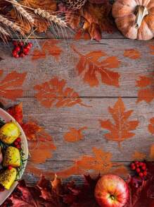 1/2 pièces Décoration d'automne pour la Thanksgiving, Couverture pour cheminée, Couverture de cheminée avec citrouille en dentelle orange, feuille d'érable, Décoration d'automne pour la maison, Décoration de cheminée pour la Thanksgiving