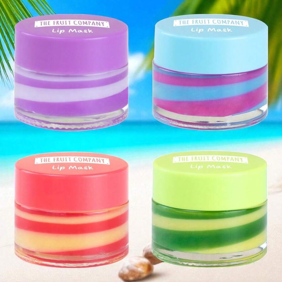 The Fruit Company Overnight Lip Mask - Intense Hydration While You Sleep - With Retinol, Hyaluronic Acid, Vitamin C, And Niacinamide - Repairs, Nourishes, And Softens - Available In Fruit Flavors - ✅ Ships To Spain Within 24/72 Hours - Complete Pack - View 1