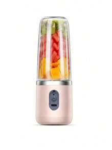 Vaso exprimidor recargable por USB - 1500 mAh, 40 W de potencia, licuadora compacta multifunción con diseño desmontable, material ABS, opciones de color rosa y azul oscuro, apta para batidos, purés y talla grande, herramienta para picar fruta, partes extraíbles, Body de plástico
