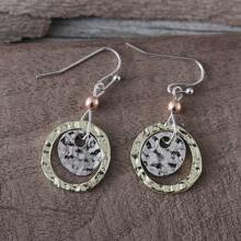 1 par de pendientes de aro geométricos vintage exquisitos y elegantes