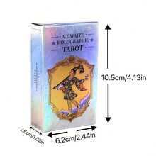 经典韦特塔罗牌游戏，配有全息闪卡 - 彩色 - 查看 6