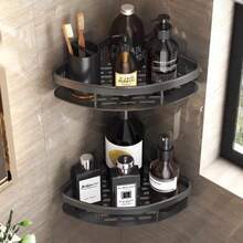 Kit2 Shampoo Holder - Bathroom Organizer - Shampoo And Soap Holder - Bathroom Shelves - Preto Triangular - View 2