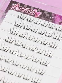 5-12mm 10 file di ciglia finte naturali a forma di occhio di gatto e di volpe, senza bisogno di colla, convenienti e riutilizzabili. Ciglia finte naturali adatte per matrimoni, feste e riunioni di lavoro quotidiane. Adatte per principianti, cosplay, grappoli di ciglia, ciglia individuali, ciglia finte