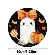 Set de 1/4/6 piezas Posavasos de barro de diatomeas con diseño de calabaza y fantasma, para café, decoración de hogar y restaurante en múltiples ocasiones, regalos festivos, decoración de mesa, decoración de Halloween, decoración de fiestas temáticas, puede ser un regalo
