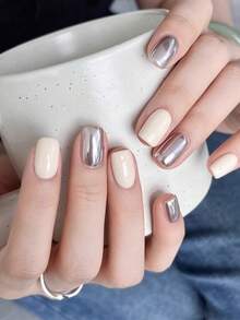 Multi‑Color Mirror Nail Powder, Metallic Shiny Nail Art Pigment, Salon & DIY Manicure Pedicure Decor Supplies - Multicolor - View 5