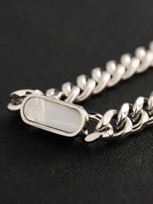 1 Stück Punk & Hip-Hop Stil Edelstahl Armband, geeignet für Männer zum Tragen auf Partys oder als Geschenk für Brüder/Freunde