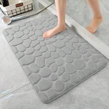 1pc Pebble Embossed Anti-Slip Floor Mat, Doormat/Bathroom Absorbent Carpet - Multicolor - View 1