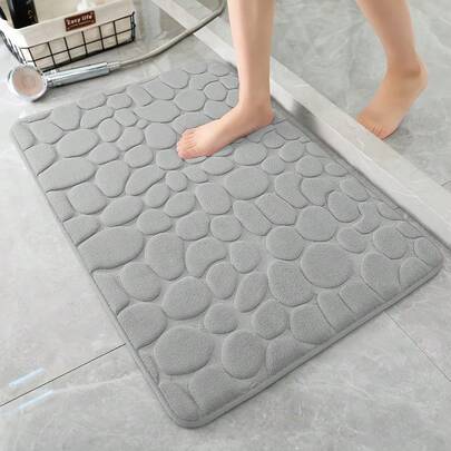 1pc Pebble Embossed Anti-Slip Floor Mat, Doormat/Bathroom Absorbent Carpet