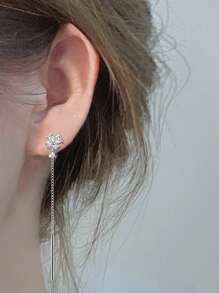Nooxian 1 par de elegantes pendientes de cobre con diseño de mariposa y gota de agua, de estilo minimalista y versátil para mujer