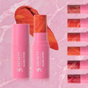 1 pièce de fard à joues en poudre de marbre, résistant à l'étalement et de couleur durable pour un usage quotidien