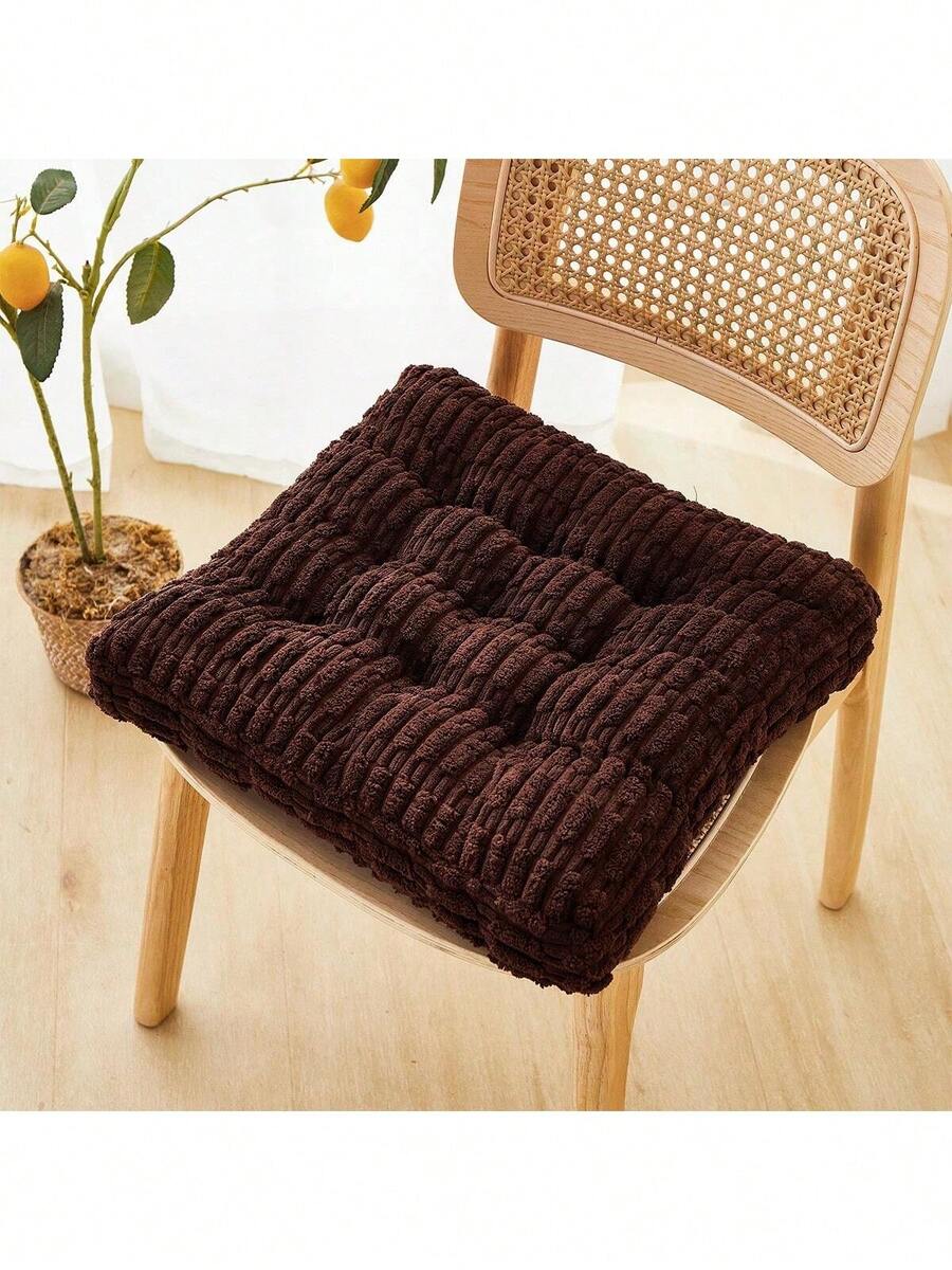 1pc Floor Pillow & Cushion With Non-Slip Backing Large Meditation Chair CushionsThick Square/Round Seat Pad, Soft Tufted Seating Pouf For Indoor/Outdoor Yoga Bench Rocking Chair Room Tatami Sofa - 咖啡 - 查看 1