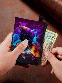 Kids Game Patterns Wallet - Mini Coin Purse With Soccer Pattern For Boys And Girls - Cute & Durable Kids Wallet With Zipper - Perfect For School, Travel, And Everyday Use (5.5" X 4.3")