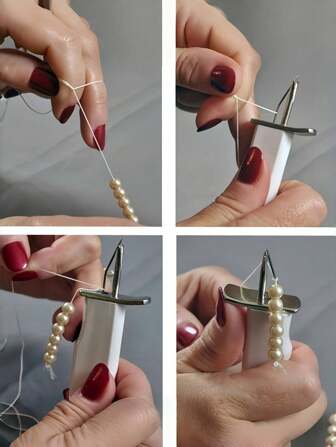 1 pieza de herramienta de enhebrado de cuentas DIY, utilizada para fijar nudos, enhebrar perlas falsas, cuentas sueltas, joyería, cuentas de oración y herramientas para hacer pulseras