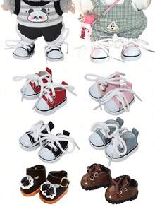 1Pair Or 2Pairs Kawaii Doll Shoes For 5.9-6.9In Doll Cute Sneakers Outfit Decorative Accessories Compatible With Labubu - Multicolor - View 1