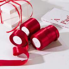 25 Yardas de cinta de satén de seda rojo vino lujosa - Perfecta para bodas, fiestas, envolver regalos y proyectos DIY