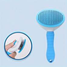 1 pieza Peine para gatos - Cepillo para peinar y eliminar, peine de limpieza automática para mascotas adecuado para gatos de pelo corto y largo - Herramienta profesional de eliminación de pelo