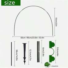 1 pièce Arceau de jardin convenant pour les potagers surélevés, 30 arceaux de serre, tunnel de jardin en fibre de verre avec revêtement anti-rouille, cadre d'anneau amovible, convient pour la canopée, le filet à oiseaux, le filet de jardin, la couverture de plante