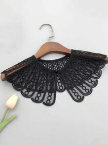 1 pieza Chal de moda versátil para mujer bordado con perlas de organza