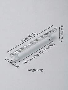 1 Paquete de Manijas de Plástico, Diseño Moderno y Sencillo para Cajones, Puertas y Gabinetes - Plateado - Ver 4