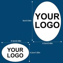 Nhãn dán hình bầu dục tùy chỉnh - Nhãn dán logo cá nhân hóa cho cốc cà phê, gói quà và bao bì thương mại - Giấy chất lượng cao, thiết kế tùy chỉnh, nhãn dán quà tặng sinh nhật, nhãn dán dễ thương, nhãn dán bao bì phù hợp cho các sản phẩm thủ công thương mại và cá nhân, đồ dùng học tập, chuẩn bị năm học mới, tự làm. - trắng - Xem 2