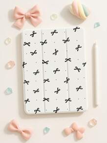 Capol 波点蝴蝶结印花平板电脑保护套，兼容 iPad 10.2 英寸、iPad Pro 11 英寸（2021/2020/第十代）、iPad Mini 4/5/6、Galaxy Tab A8 10.5 英寸（2022 款）、Matepad 10.4 英寸（带笔槽），防震并带支架功能