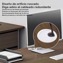 Escritorio de Oficina Minimalista, Espacioso Escritorio para Computadora con 3 Cajones, Escritorio Minimalista con Patas de Mesa Reforzadas, Ideal para Estudio,Juegos y Trabajo - Blanco-L - Ver 3