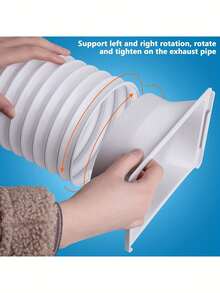 5.9-Inch Portable Air Conditioner Exhaust Hose Connector - Mobile AC Unit Pipe Extension With Easy-Access Slit & Sturdy Design - White Plastic Hose Extension Accessory For Home & Vehicle Use, Portable Air Conditioner Hoses, Durable Construction