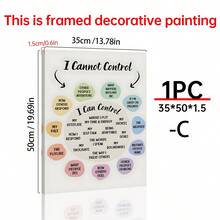 1 件“控制圈”励志帆布海报 - 可选配画框，有益心理健康的墙面艺术，宁静的角落装饰，非常适合卧室、客厅、家庭办公室。帆布墙面艺术、房间海报、家居装饰、房间装饰美学、房间装饰用品。 - 1個 - 查看 26