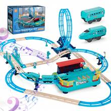 Train Sets For Toddlers, Trains Toys With Tracks, 360° Transformed DIY Train Track Set, Birthday Gifts For 3 4 5 6 7 8 Years Old Boys Girls - Multicolor - View 2