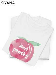 Just Peachy Shirt | Georgia Peach Shirt | Sweet As A Peach | Cute Peach Shirt | Just Peachy T-Shirt | Peach Shirt | Feeling Peachy Shirt - White - View 2