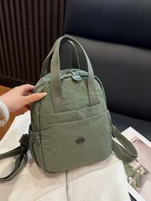 2026新款休闲时尚多巴胺牛津布多功能轻便背包，百搭简约胸包，旅行背包，迷你徒步包，日常学院风街头风女手提包 - 彩色 - 查看 6