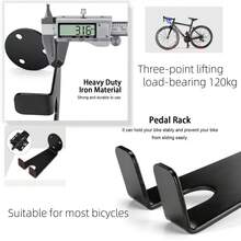 自行车壁挂挂钩重型挂钩自行车展示架山地车公路车带膨胀螺丝和螺丝 - 黑色 - 查看 3