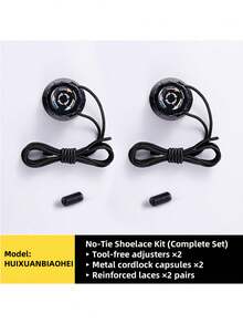 6pcs/Set - No Tie Rotating Shoe Buckles, Suitable For Athletic & Outdoor Shoes, Quick Adjust Closure, Ready To Use, Best Gift For Mother's Day, Father's Day, Graduation, 1 Pair (6pcs Accessories), Gift Ideas