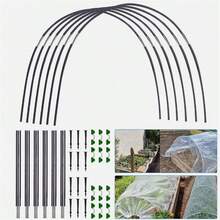 1 pièce Arceau de jardin convenant pour les potagers surélevés, 30 arceaux de serre, tunnel de jardin en fibre de verre avec revêtement anti-rouille, cadre d'anneau amovible, convient pour la canopée, le filet à oiseaux, le filet de jardin, la couverture de plante