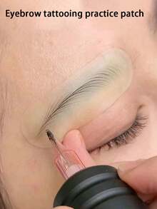 10/6 件硅胶眉毛练习贴 - 半永久化妆模拟皮肤，自然眉线训练贴，初学者眉毛设计转换模板