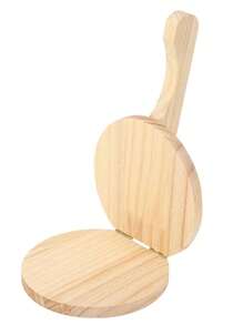 1pc Wooden Handled Round Manual Dough Press Mold, Multi-Functional For Making Dumpling Skin, Bun Skin, Snow Skin Mooncake Etc., Easy To Operate
