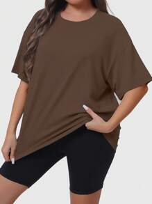 SUPEKYKO Women's Plus Size Short Sleeve T-Shirt - Loose Fit Active Top For Gym, Yoga & Casual Wear | All-Season Comfort