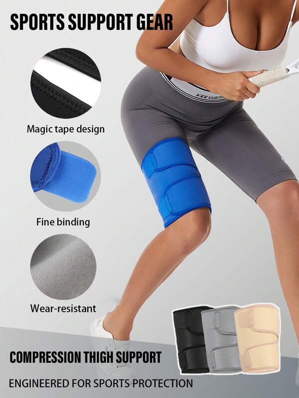 1pc Exercise Band For Protecting The Thighs. Men's And Women's Squatting Fitness Training Protective Gear. Breathable And Sweat-Wicking Muscle Protection For Fitness Training.